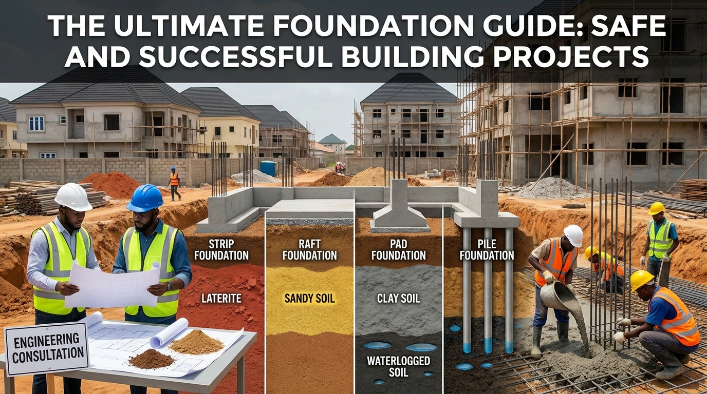 Construction site comparing foun…