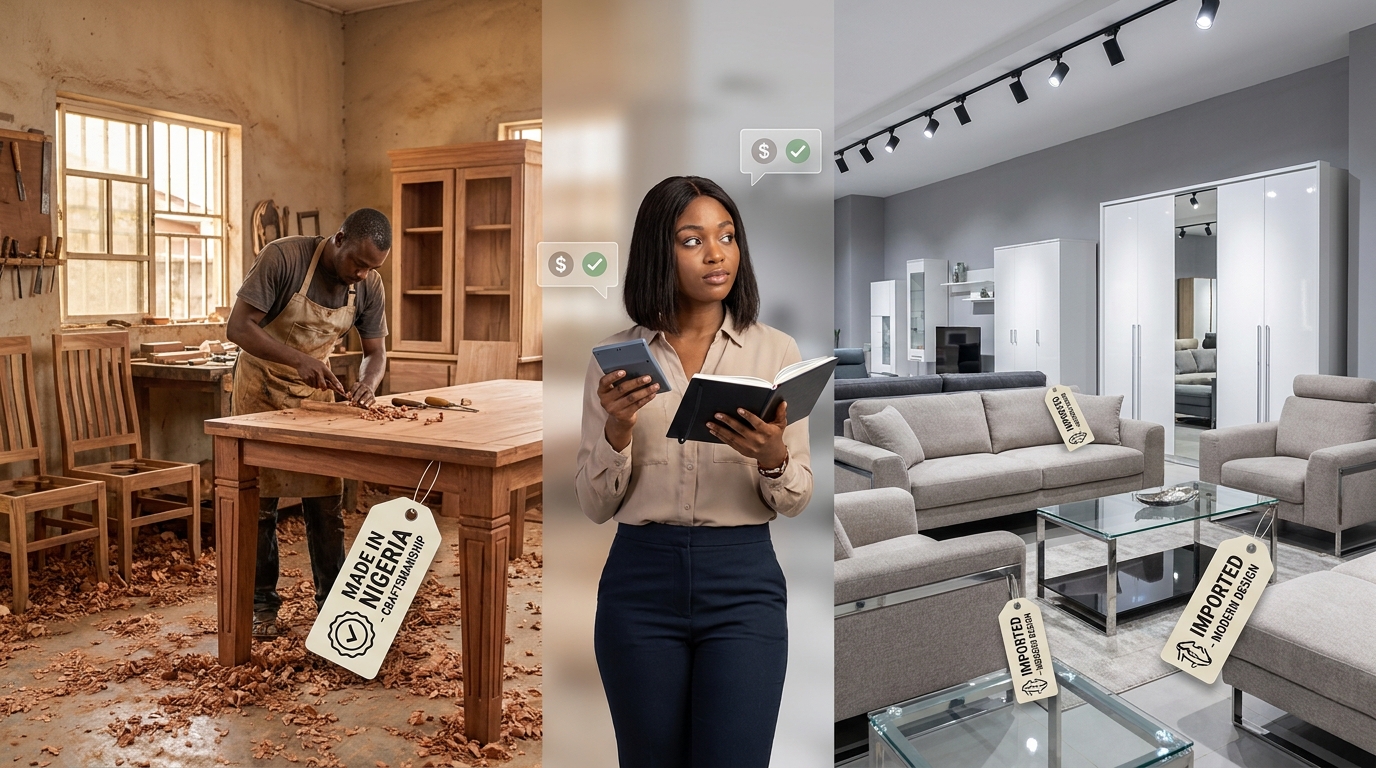 Homeowner comparing furniture op…