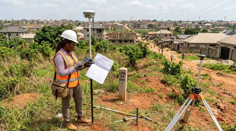 Female Land surveyor
