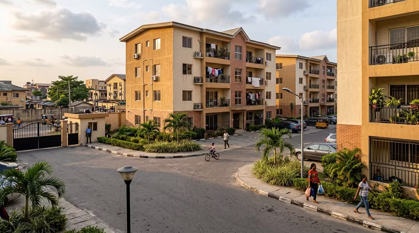 12 Common Problems in Property Management and How to Fix Them Well-maintained residential apartment estate in Nigeria with managed communal facilities