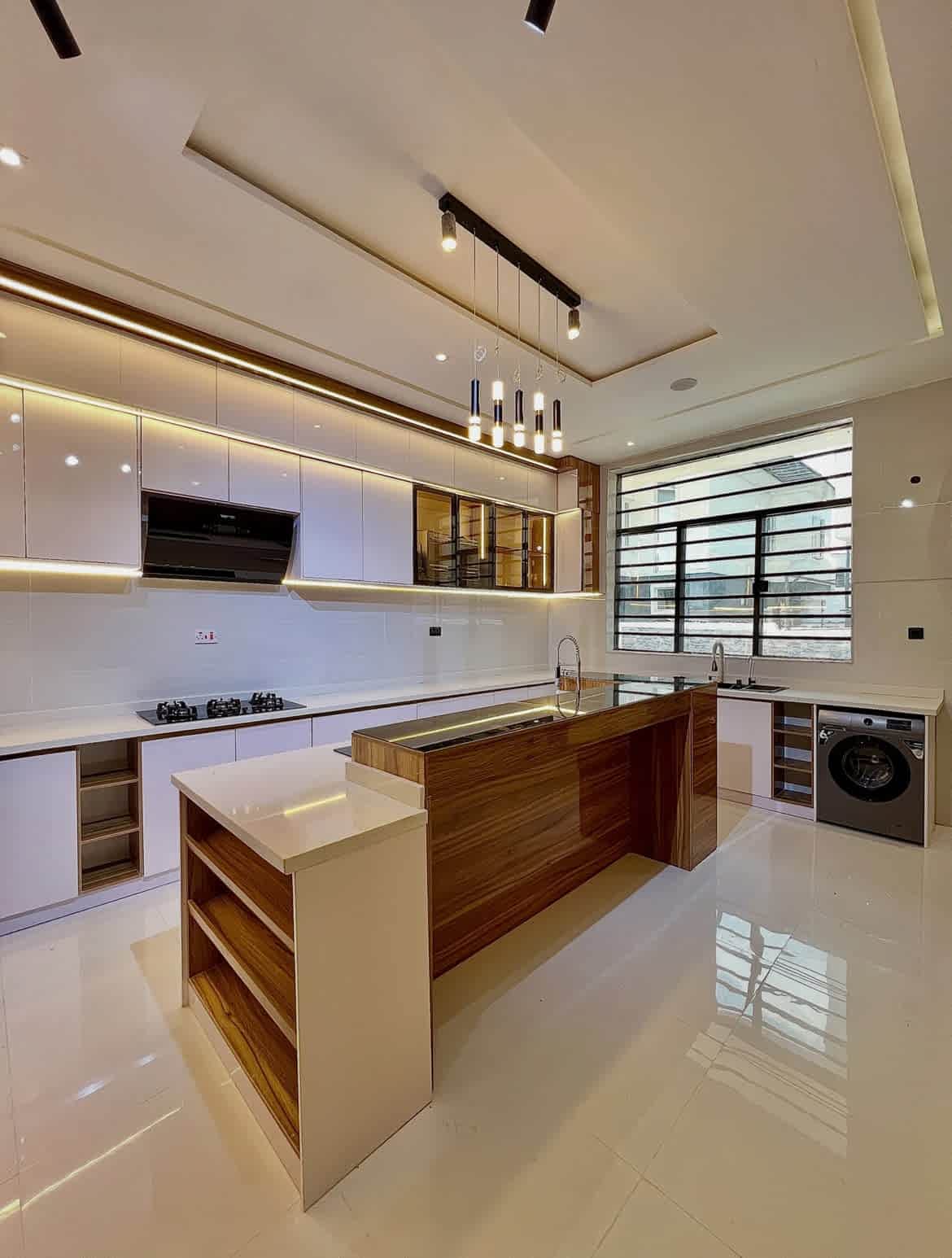 ultra luxury 5 bedroom fully detached home with rooftop terrace in lekky county, lekk