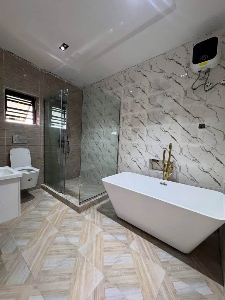 smart 4 bedroom duplex with home cinema & rooftop terrace in agip, port harcourt